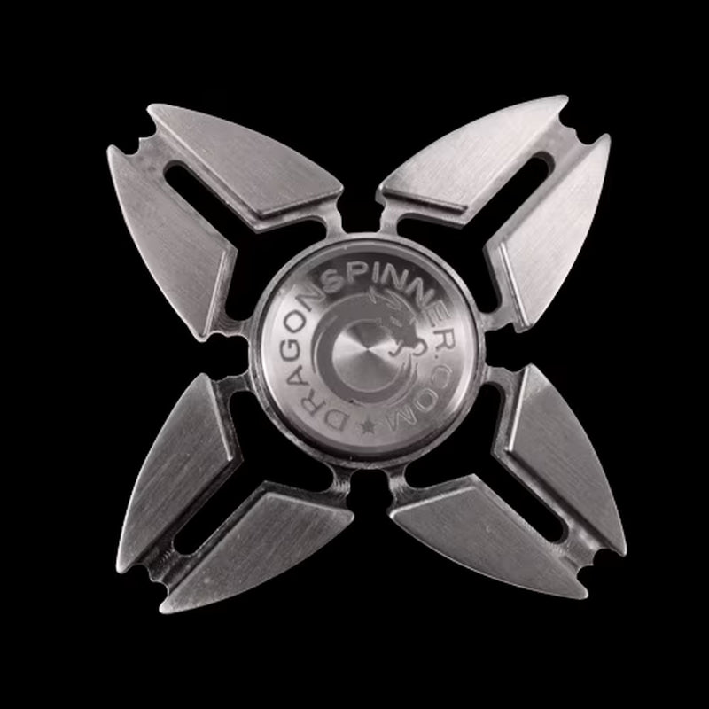 Four-Winged Claws Stainless Steel Fidget Spinner - Enhanced Spin Duration - Precision Engineering - Silent and Smooth Operation - Stress Relief and Focus Enhancement Tool