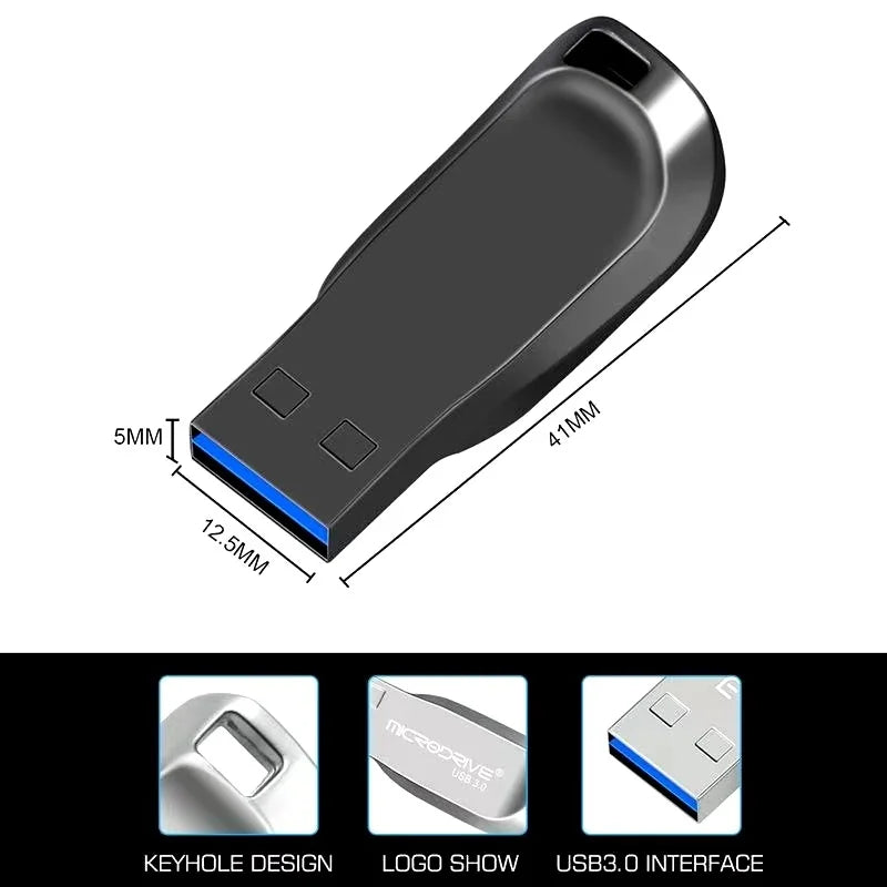 High-Speed USB 3.0 Flash Drive - Available in 16GB, 32GB, 64GB, and 128GB for Efficient Data Storage and Transfer